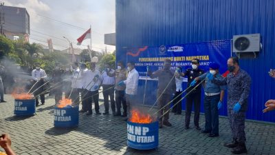 BNNP Maluku Utara Musnahkan 5.500 Gram Ganja