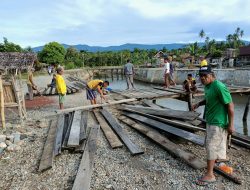 Dua Desa di Taliabu Swadaya Bangun Jembatan Penghubung