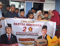 HUT ke-15, Gerindra Malut Berbagi Sembako ke Panti Asuhan dan Panti Jompo
