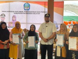 Bupati Halmahera Selatan Serahkan Bantuan Modal Usaha untuk Pelaku UMKM