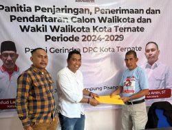 Ambil Formulir di Gerindra, Firman Mudaffar Sjah Tegaskan Maju Pilwako Ternate