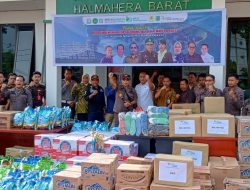 Gandeng Stakeholder, Kejari Halbar Salurkan Bantuan untuk Korban Erupsi Gunung Ibu