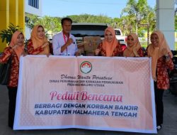 Penyaluran Bantuan untuk Korban Banjir di Halteng Dipimpin Plt Kadisperkim Malut