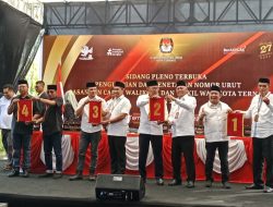 KPU Ternate Undi Nomor Urut Paslon, Tauhid-Nasri 2, Syahril-Makmur 4