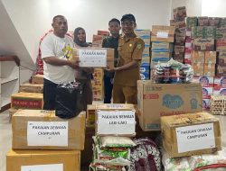 Bappeda Malut Salurkan Bantuan Kemanusiaan Korban Banjir Rua