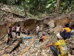 Polisi Tutup Tambang Emas Ilegal di Haltim, Lima Terduga Pelaku Diamankan