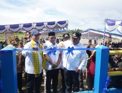 Wamen Viva Yoga Resmikan Bendungan Beringin Agung di Halut 