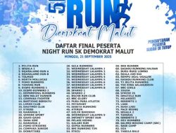 Malam Ini Demokrat Malut Gelar Night Run, 87 Tim Peserta Siap Rebut Juara