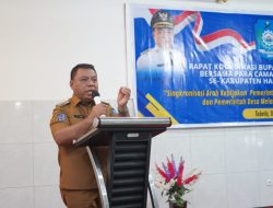 Bupati Piet Rakor Bersama Camat dan Kades di Halmahera Utara