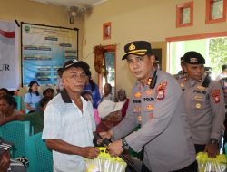 Polres Haltim Kembali Salurkan Paket Sembako dan Layanan Kesehatan Gratis