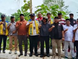 Irine Tinjau Progres Pembangunan Jembatan Kali Butu-Talut Penahan Banjir di Halbar