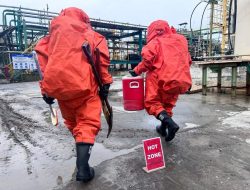 Dukung Program K3 Nasional ESDM, NHM Gelar Simulasi Tumpahan Sianida di Area Tambang Gosowong