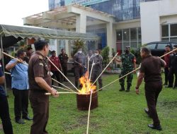 Kejari Halmahera Barat Musnahkan Barang Bukti 11 Perkara