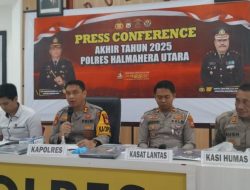 Polres Halmahera Utara Tangani 424 Kasus Sepanjang 2025