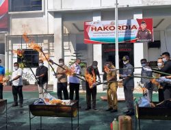 Kejari Ternate Musnahkan Barang Bukti Perkara Tindak Pidana Umum