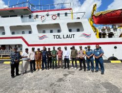 KM Sabuk Nusantara Resmi Berlabuh di Galela, Halmahera Utara 