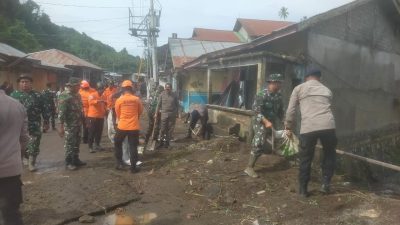 Respon Cepat, Danrem 152/Baabullah Kerahkan Prajurit ke Lokasi Bencana di Halbar dan Halut