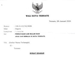 Pemkot Ternate Terapkan Jam Malam untuk Anak, Cegah Kenakalan Remaja