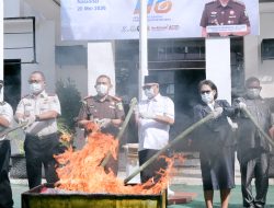 Wawali Nasri Hadiri Pemusnahan Barang Bukti Inkrah di Kejari Ternate 