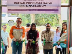 Dukung Kemandirian Ekonomi Lokal, PT Position Serahkan Rumah Produksi Sagu Desa Wailukum
