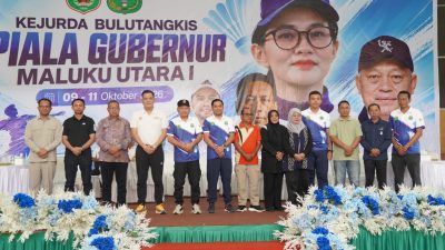 Diikuti 284 Atlet, Kejurda Bulutangkis Piala Gubernur Malut Resmi Dimulai 