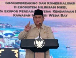 Prabowo Resmikan 11 Proyek Hilirisasi Senilai Rp180 Triliun di Maluku Utara 